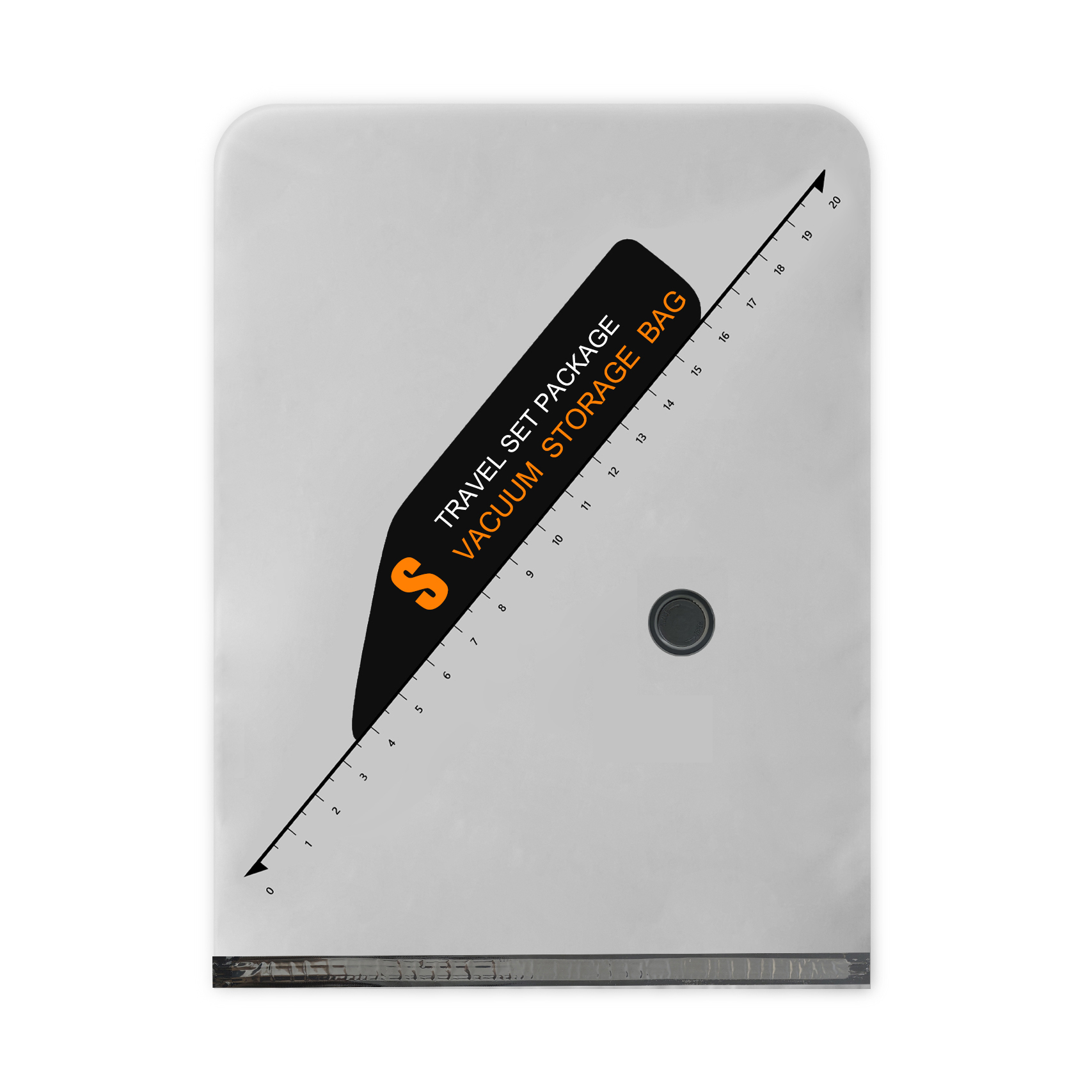 Adaptive vacuum storage bag for suitcases