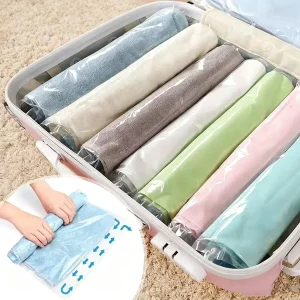 Manufacturer Wholesale PA+PE Vacuum Roll up Bag for Space-Saving Storage and Protection Sac Sous Vide Voyage Storage Bag