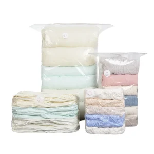 Factory Direct 3D Stereo Compression Vacuum Bag , No Pump Needed,  Durable Double Zip Seal Storage Bag for Clothing &Beddings