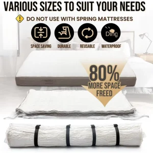 N - Vacuum Compression  Storage Bags for Mattress , Essential for Moving and Storing Mattress, Modern Twin/King / Queen Size