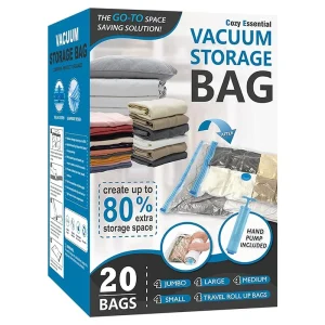 For Exclusive Custom-Made Vacuum Storage Bags with Pump Space-Saving Design for Quilt Compression Protective Packaging Boxes