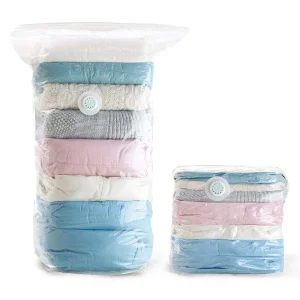 6.5 Silk PET+PE Vacuum Storage Bags for Clothes Compression and Protection No Pump Needed