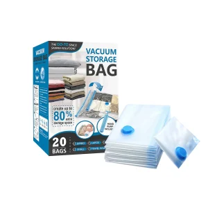 Cozy Essential Vacuum Plastic Packaging Bags PA*PE 80% Compression Vacuum Space Saver Storage Bags 20 Combo