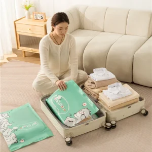 Custom Printing Compression Basg Vacuum Seal Space Saver Packing Bags for Clothing