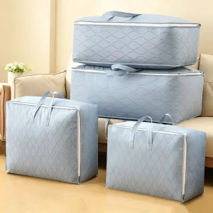Quilted Thick Storage Bag Multi-purpose Household Organizer Bag Large Capacity Sorting Pouch for Bedroom Wardrobe