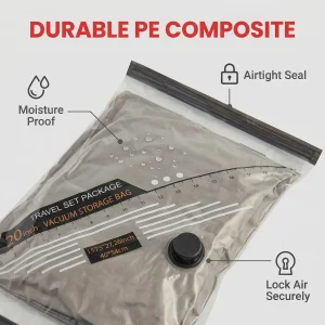 Reusable Vacuum Seal Compression Bags Durable Waterproof Storage Bags for Home Clothes Bedding Seasonal Organization