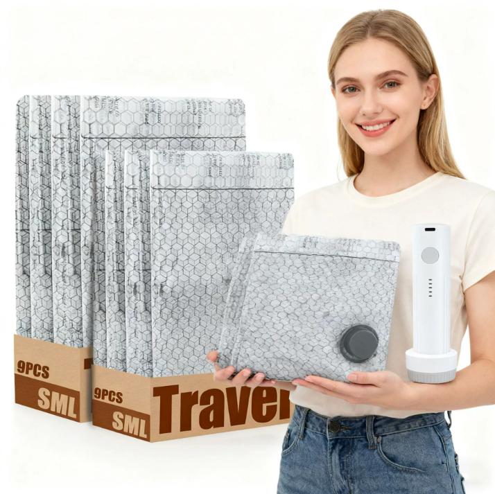Heavy Duty Vacuum Seal Bags Space Saving Storage Bags for Clothes Comforters Pil