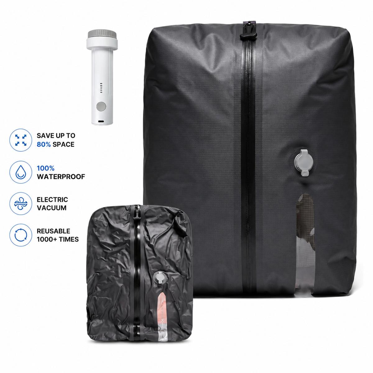 Nylon Vacuum Compression Bag for Travel Space Saving Packing Organizer 2026