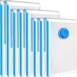 Blue Valve Transparent PET Cloth Compression Storage Bags Dustproof Space-Saving