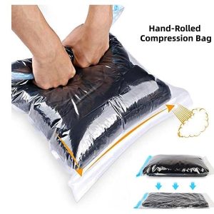 N- Roll up Vacuum Bags for Travel, No Vacuum Needed, Reusable & Airtight Compres