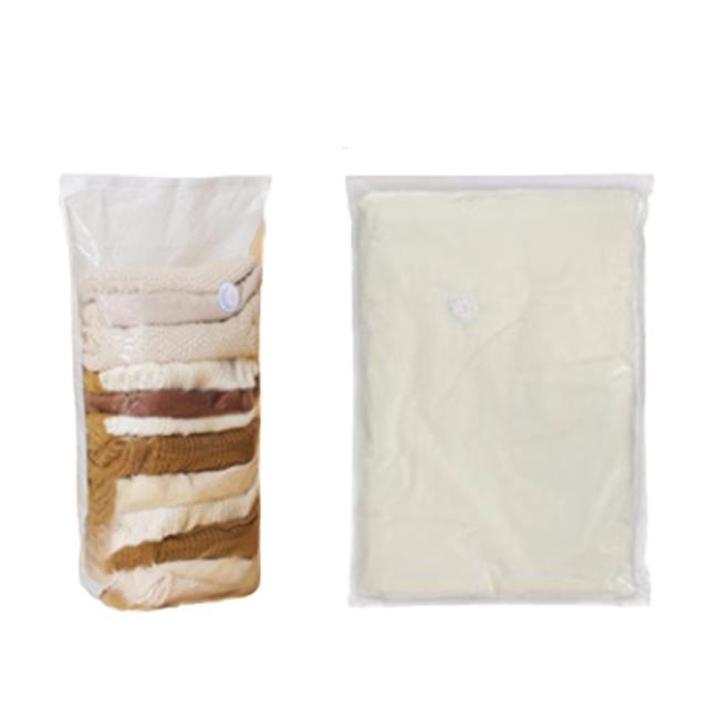 W-Premium Milky White 3D Design Vacuum Storage Bags with Pump Reusable PE Cloth