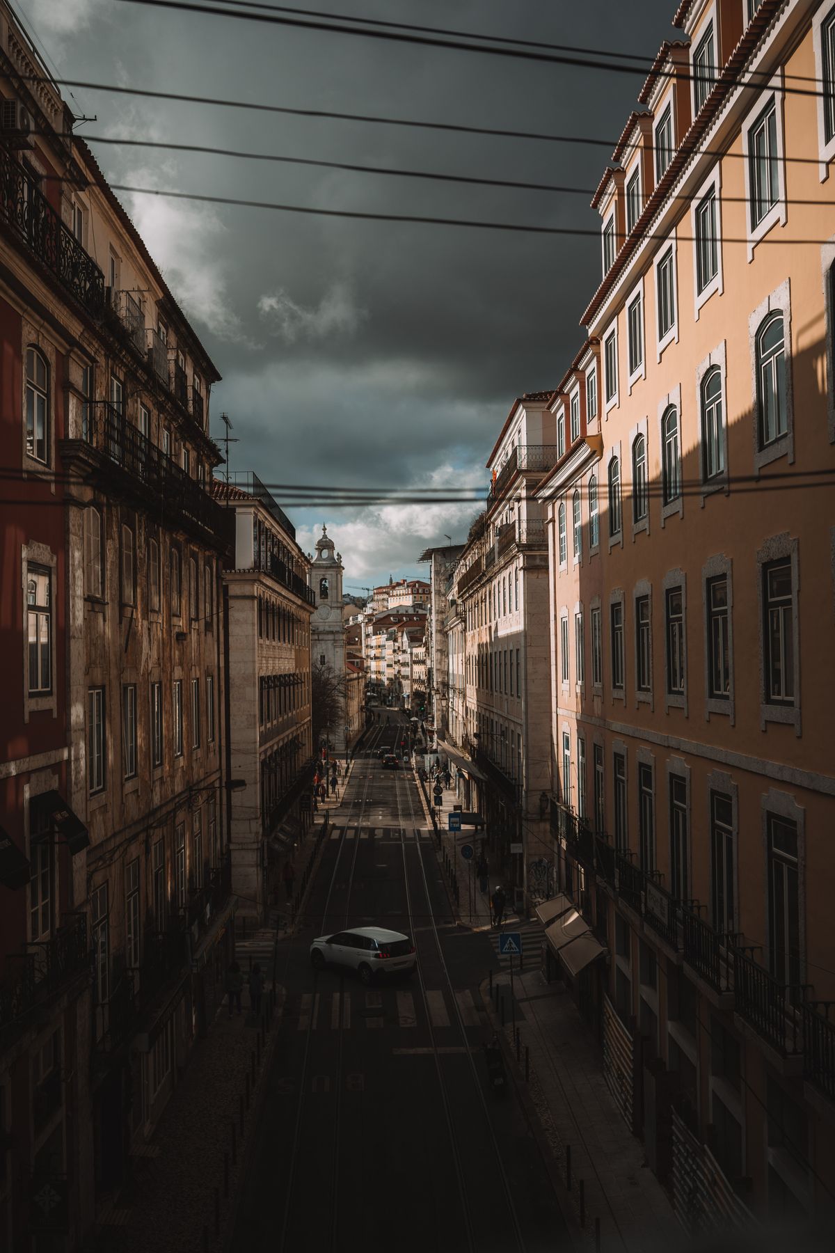 Lisbon historic street architecture Portugal