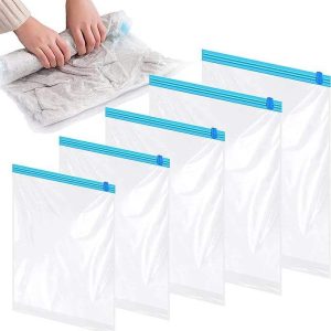 L-Plastic Hanging Storage Compression Bag Modern Travel Vacuum Storage Bags with Hand Pump for Finis