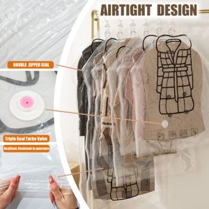 L-Factory Direct Travel Pump Free Vacuum Storage Bags Space Bags Clothing Vacuum Sealer Hang Roll Ba