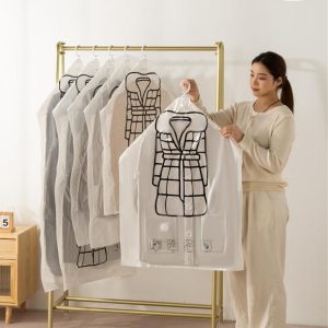 Factory Hot-Selling Transparent Foldable Wardrobe Storage Hanging Garment Bags Practical Clothing Organizer