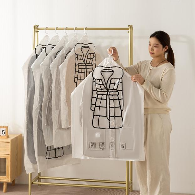 Factory Hot-Selling Transparent Foldable Wardrobe Storage Hanging Garment Bags Practical Clothing Organizer